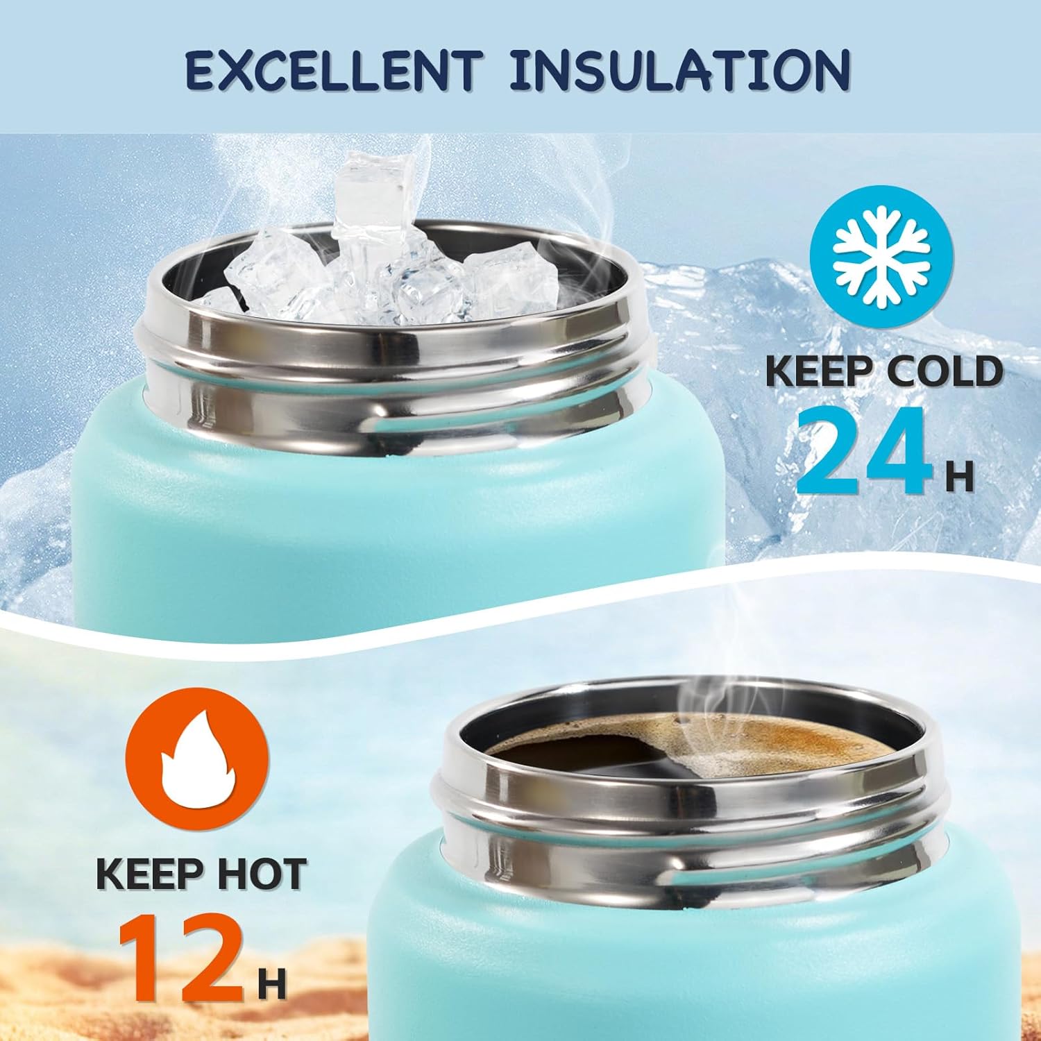 Kerilyn 12oz Insulated Water Bottle For Kids, Stainless Steel Insulated Kids Water Bottle, Toddler Cup With Straws Leak-proof, Kids Water Bottles For School Boys Girls, BPA Free, Green